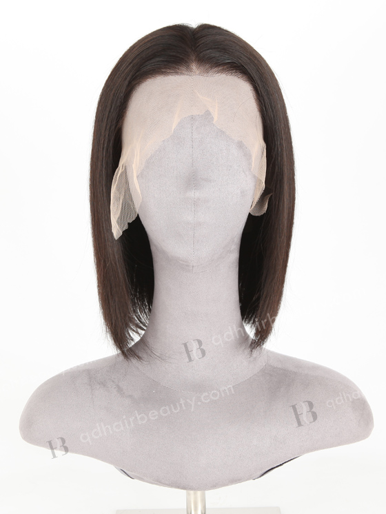 In Stock Indian Remy Hair 12" Straight（BOB) Natural Color HD Lace Front Wig LLF-01025